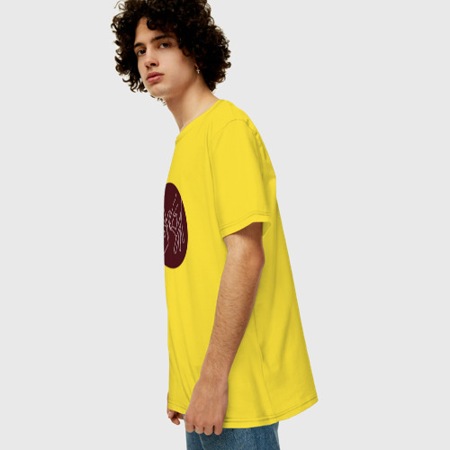 Мужская футболка хлопок Oversize с принтом T-fest 1, вид сбоку #3