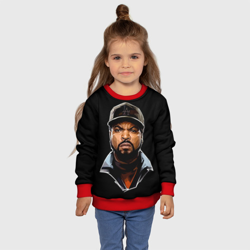 Детский свитшот 3D с принтом Ice Cube 1, фото #4