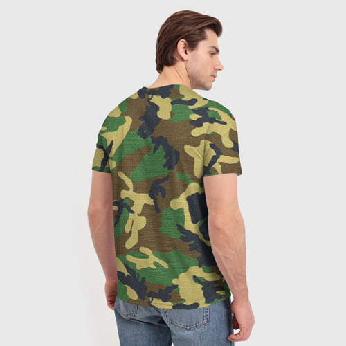 Мужская 3D футболка с принтом Танкист (Т-90), вид сзади #2