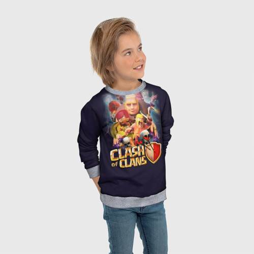 Детский свитшот 3D с принтом Clash of Clans, вид сбоку #3