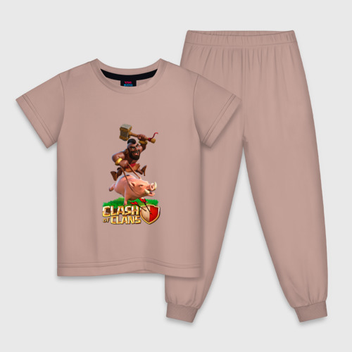 Детская пижама хлопок с принтом Clash of Clans 9, вид спереди #2
