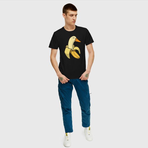 Мужская футболка с принтом Утка банан, вид сбоку #3