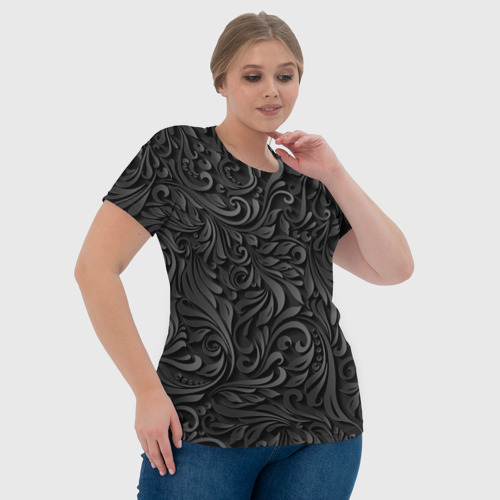 Женская футболка 3D с принтом Вырезанный Узор, фото #4