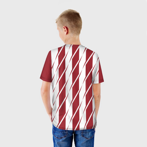 Детская футболка 3D с принтом Домашняя Атлетико 2018, вид сзади #2