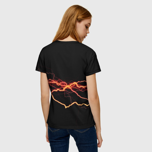 Женская футболка 3D с принтом Электрик, вид сзади #2