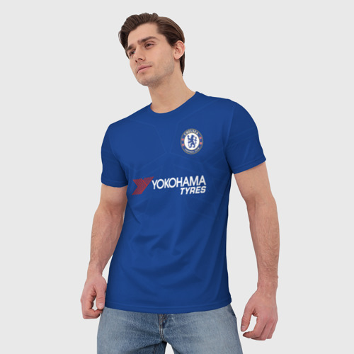 Мужская футболка 3D с принтом Челси 2018, фото на моделе #1