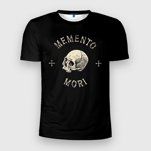 Мужская футболка 3D Slim с принтом Memento Mori, вид спереди #2
