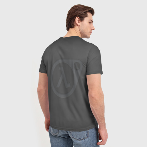 Мужская 3D футболка с принтом Half-Life, вид сзади #2
