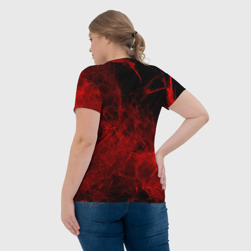 Женская футболка 3D с принтом Мертвый гитарист, вид сзади #2