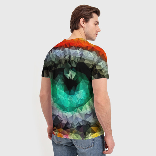 Мужская футболка 3D с принтом Eyes swag, вид сзади #2