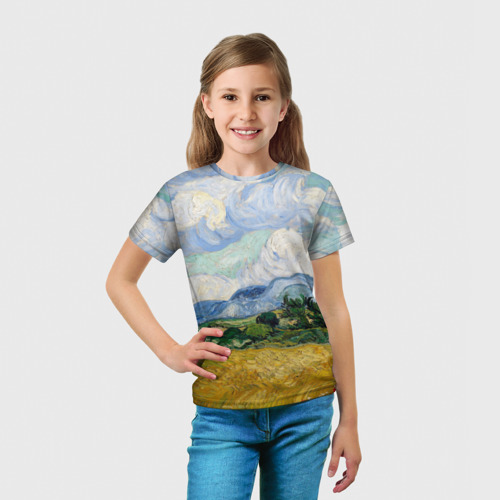 Детская футболка 3D с принтом Ван Гог Картина, вид сбоку #3