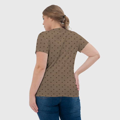 Женская футболка 3D с принтом Шоколадные губки, вид сзади #2