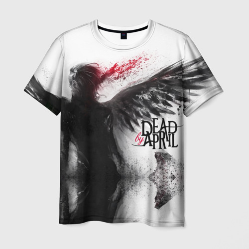 Мужская футболка 3D с принтом Dead by April, вид спереди #2