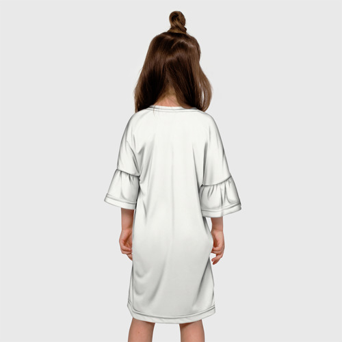 Детское платье 3D с принтом Дельфин/Андрей, вид сзади #2