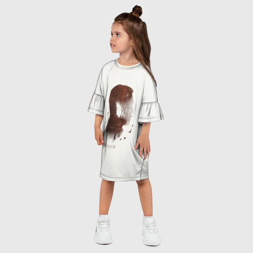 Детское платье 3D с принтом Дельфин/Андрей, фото на моделе #1