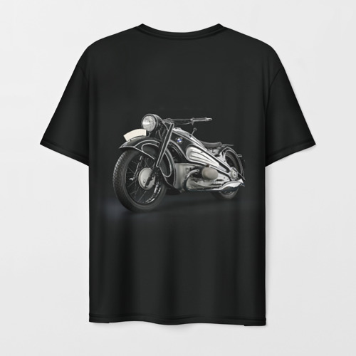 Мужская футболка 3D с принтом Мотоцикл BMW, вид сзади #1