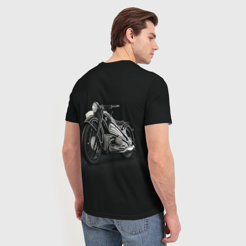 Мужская футболка 3D с принтом Мотоцикл BMW, вид сзади #2