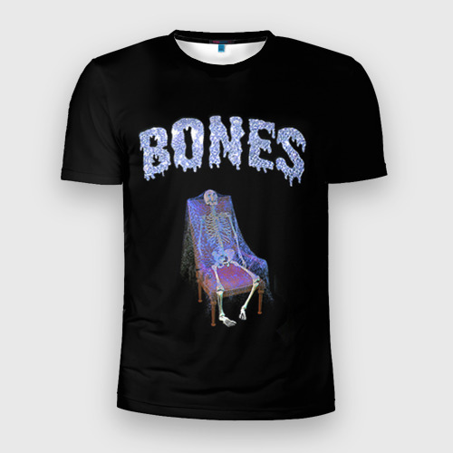 Мужская футболка 3D Slim с принтом Bones, вид спереди #2