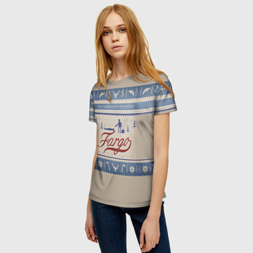Женская футболка 3D с принтом Fargo, фото на моделе #1