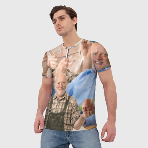 Мужская футболка 3D с принтом Улыбка, фото на моделе #1