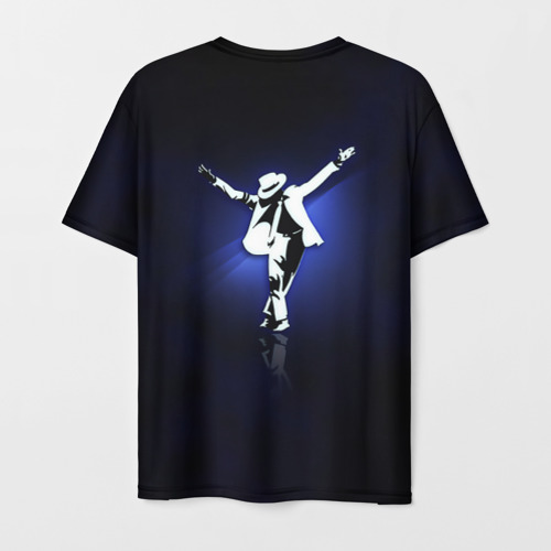 Мужская 3D футболка с принтом Майкл Джексон, вид сзади #1