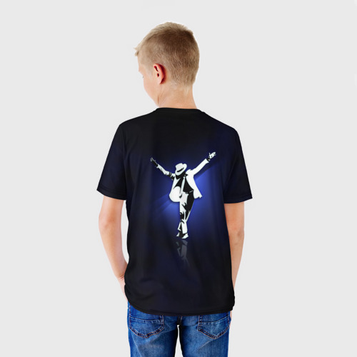 Детская футболка 3D с принтом Майкл Джексон, вид сзади #2