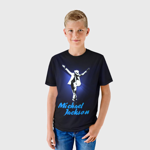 Детская футболка 3D с принтом Майкл Джексон, фото на моделе #1