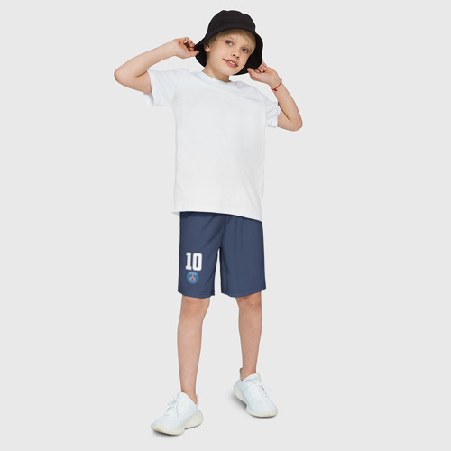 Детские спортивные шорты 3D с принтом Неймар, фото на моделе #1