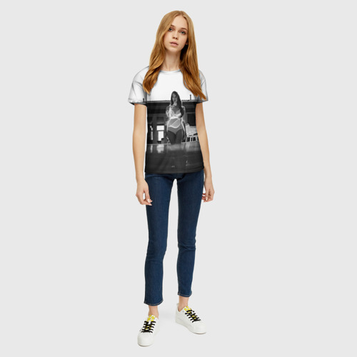Женская футболка 3D с принтом Lana Del Rey, вид сбоку #3