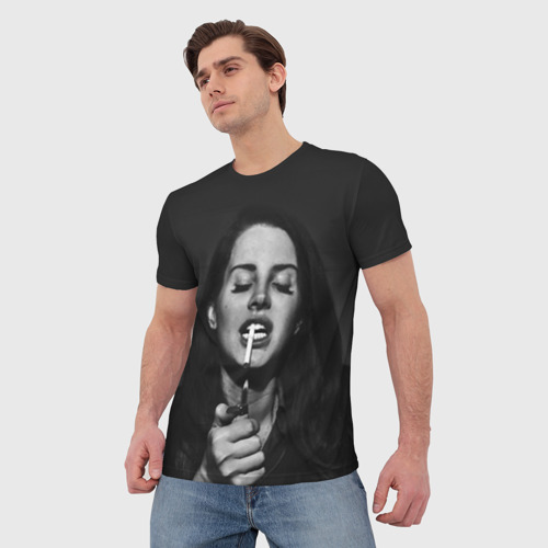 Мужская футболка 3D с принтом Lana Del Rey, фото на моделе #1