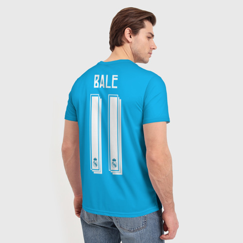 Мужская футболка 3D с принтом Гарет Бейл, вид сзади #2