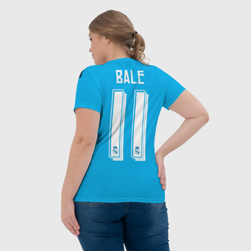 Женская футболка 3D с принтом Гарет Бейл, вид сзади #2