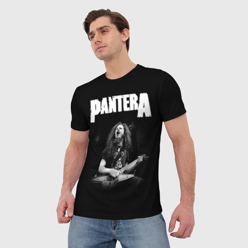 Мужская футболка 3D с принтом Pantera #72, фото на моделе #1