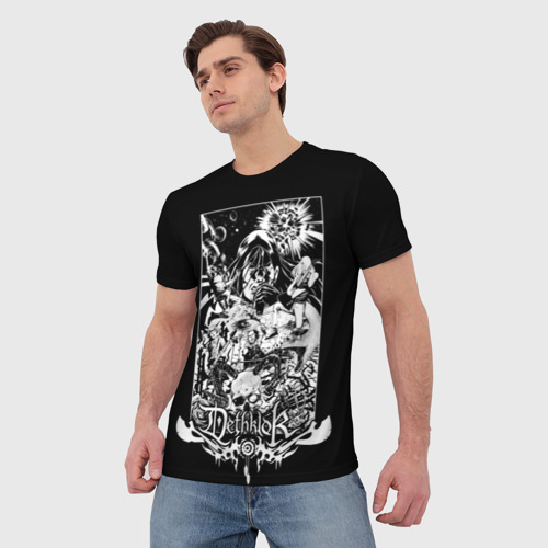 Мужская 3D футболка с принтом Metalocalypse (Dethklok) 3, вид сбоку #3