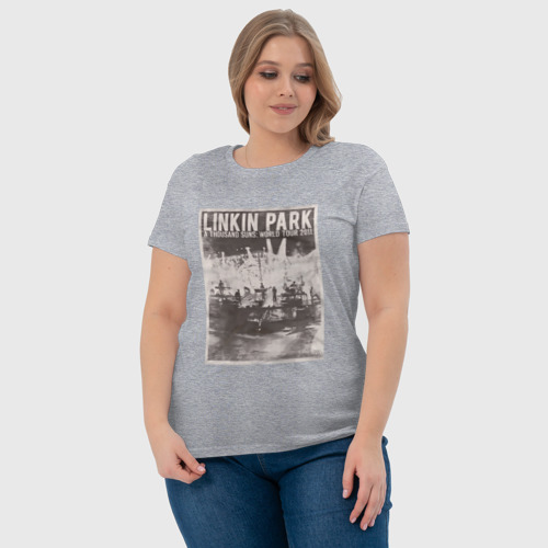 Женская футболка хлопок с принтом Linkin Park афиша, фото #4