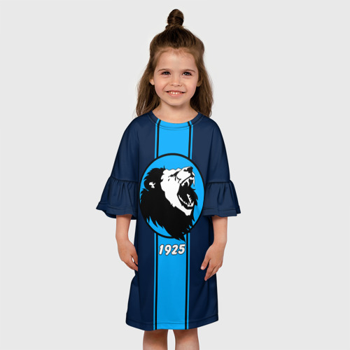 Детское платье 3D с принтом Сила льва, вид сбоку #3