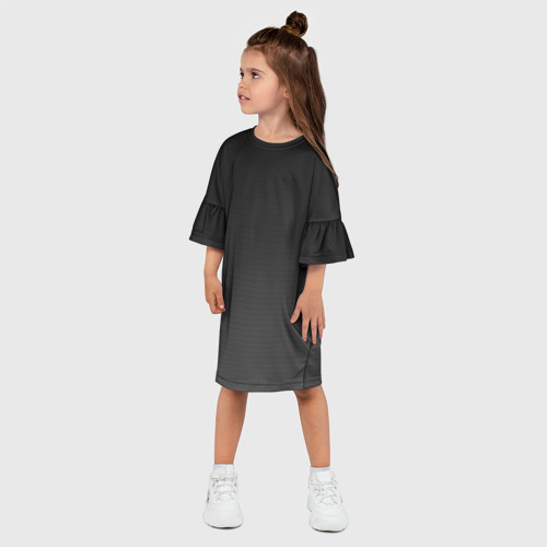 Детское платье 3D с принтом Carbon, фото на моделе #1