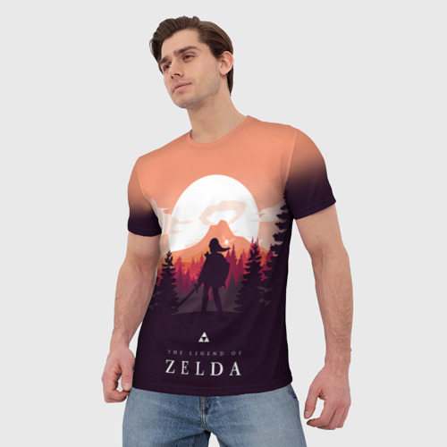 Мужская футболка 3D с принтом The Legend of Zelda, фото на моделе #1