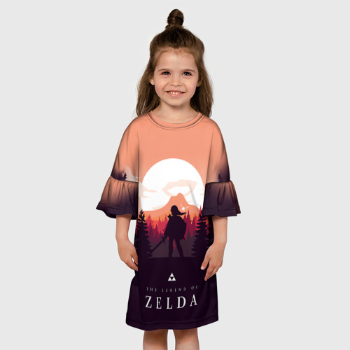 Детское платье 3D с принтом The Legend of Zelda, вид сбоку #3