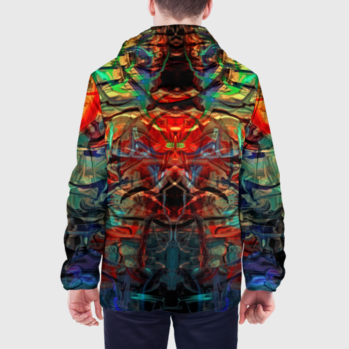 Мужская куртка 3D с принтом Psychedelic, вид сзади #2