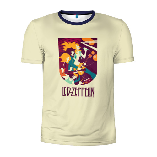 Мужская футболка 3D спортивная с принтом Led Zeppelin Art, вид спереди #2