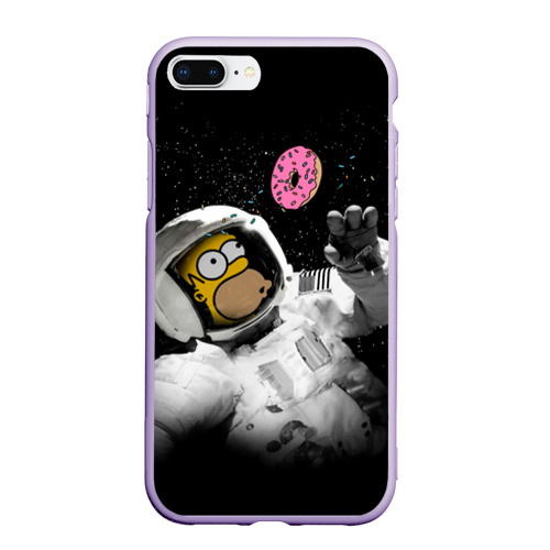 Чехол для iPhone 7Plus/8 Plus матовый с принтом Space Homer, вид спереди #2