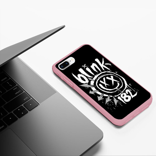 Чехол для iPhone 7Plus/8 Plus матовый с принтом Blink-182, фото #5