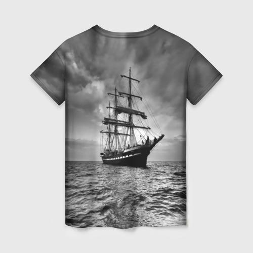 Женская футболка 3D с принтом Пиратский флот России, вид сзади #1