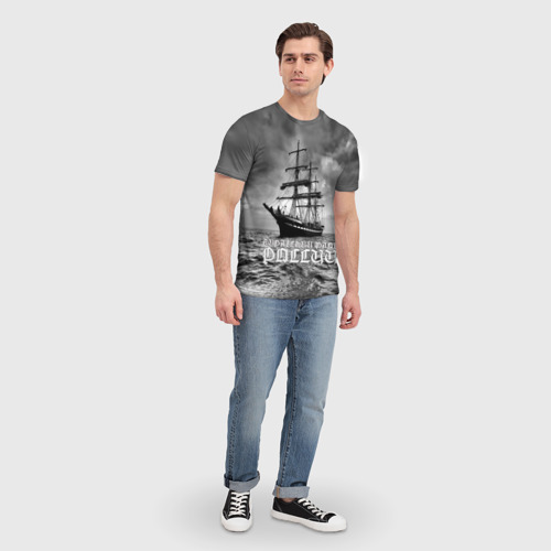 Мужская футболка 3D с принтом Пиратский флот России, вид сбоку #3