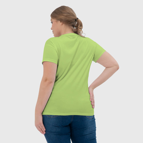Женская футболка 3D с принтом Енот и рыбка, вид сзади #2