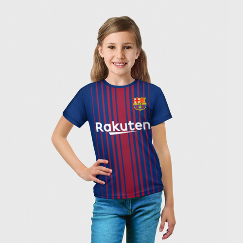 Детская 3D футболка с принтом Лионель Месси, вид сбоку #3