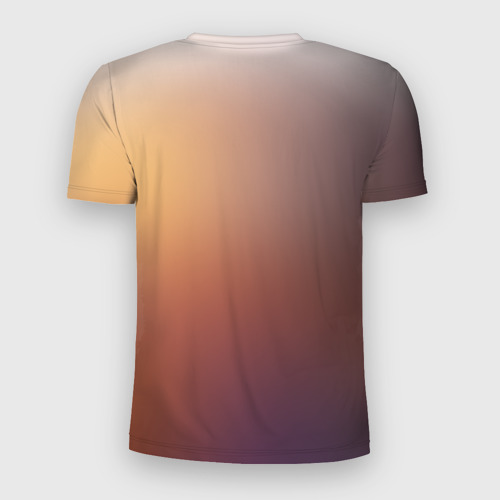 Мужская футболка 3D Slim с принтом МЕТРО, вид сзади #1