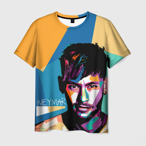 Мужская футболка 3D с принтом Neymar, вид спереди #2