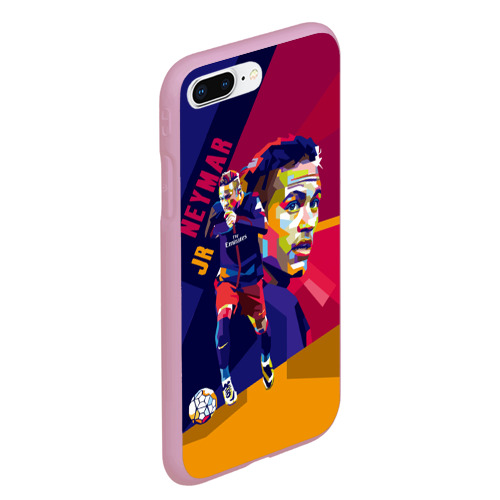 Чехол для iPhone 7Plus/8 Plus матовый с принтом Neymar, вид сбоку #3